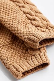 Tan Brown Cable Knitted Baby Cardigan (0mths-2yrs) - Image 6 of 7