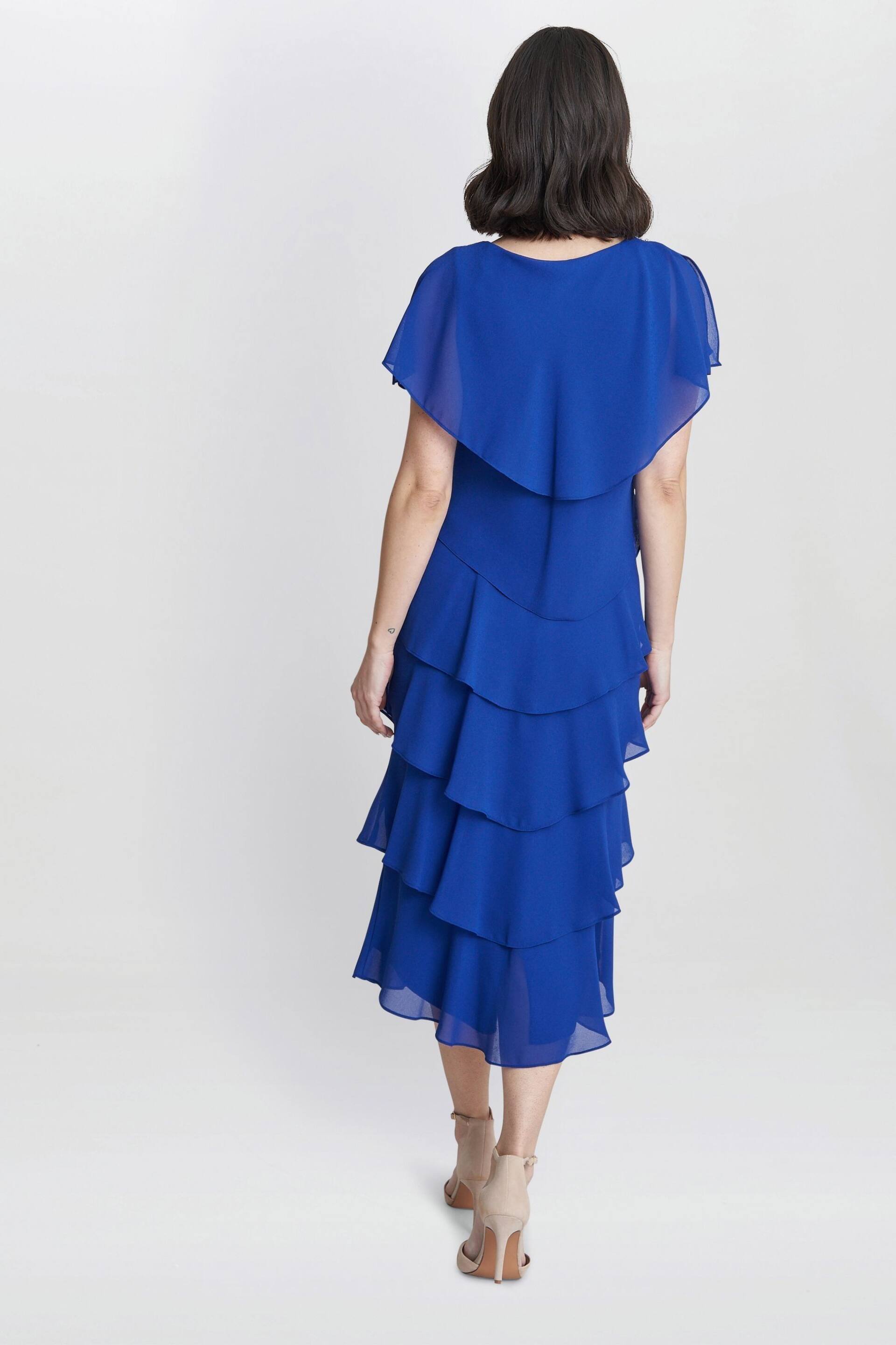 Tessa Midi Tiered Dress With Shoulder Trim - Image 2 of 4