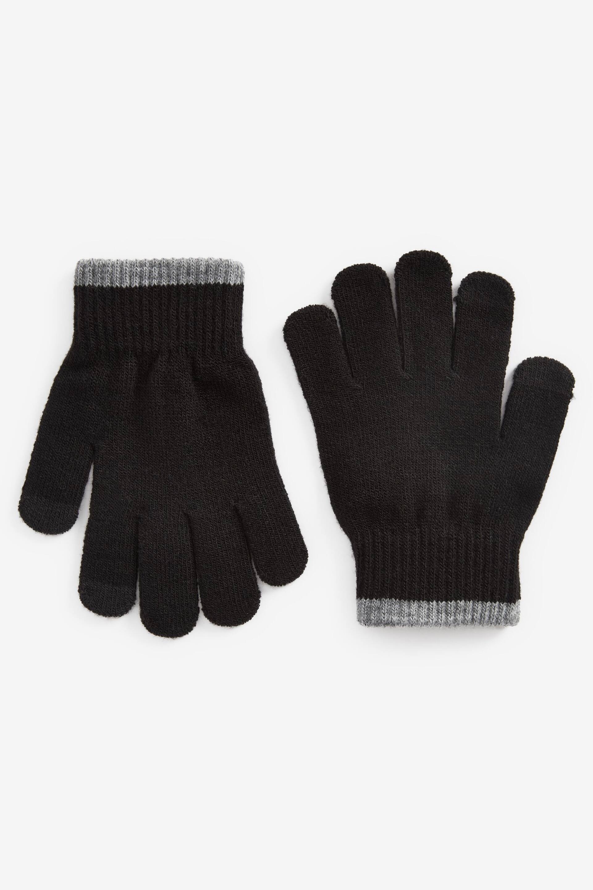 Black 3 Pack Touch Tip Magic Gloves (3-16yrs) - Image 2 of 2