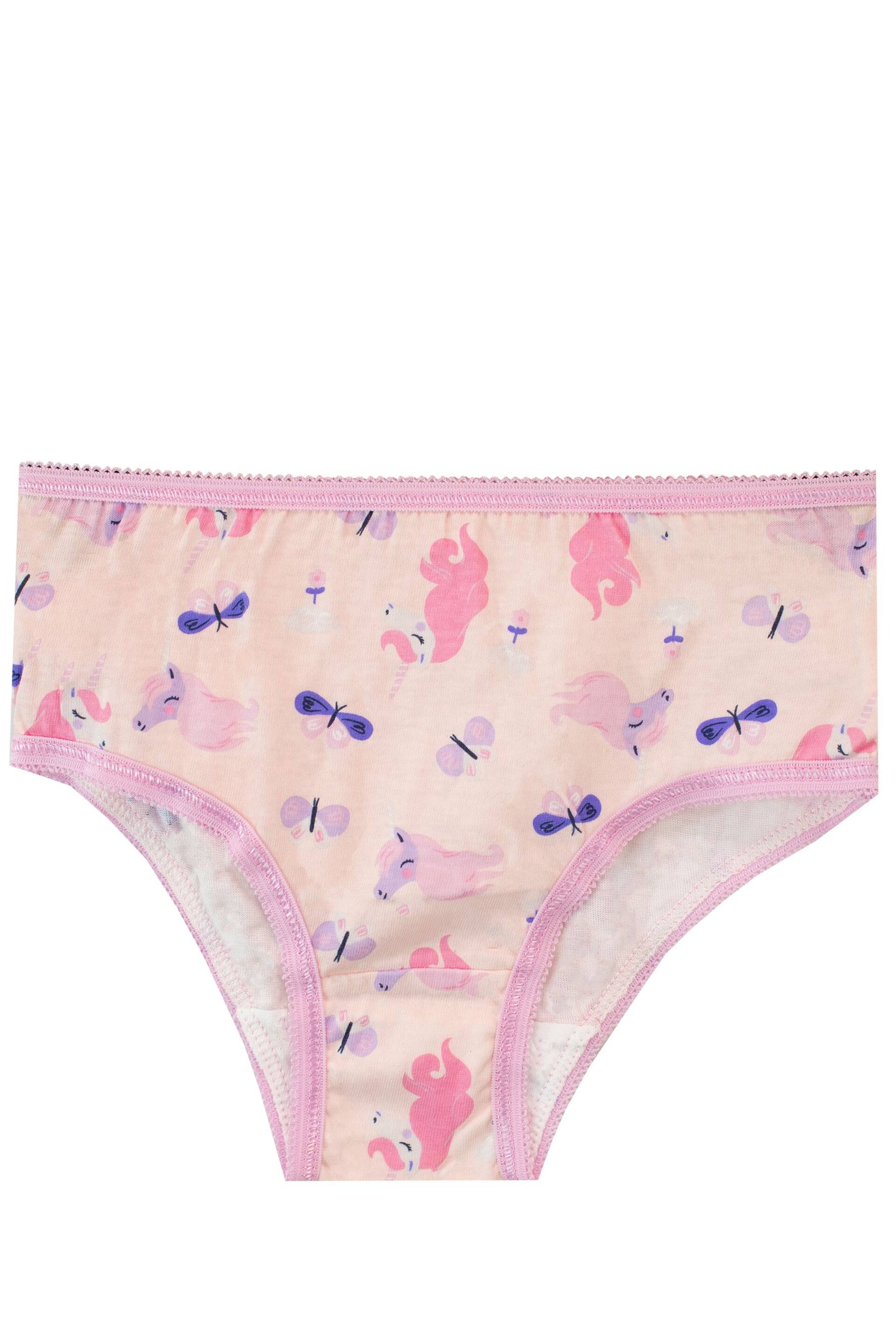 Harry Bear Pink Girls Unicorn Underwear 5 Packs - Image 2 of 5