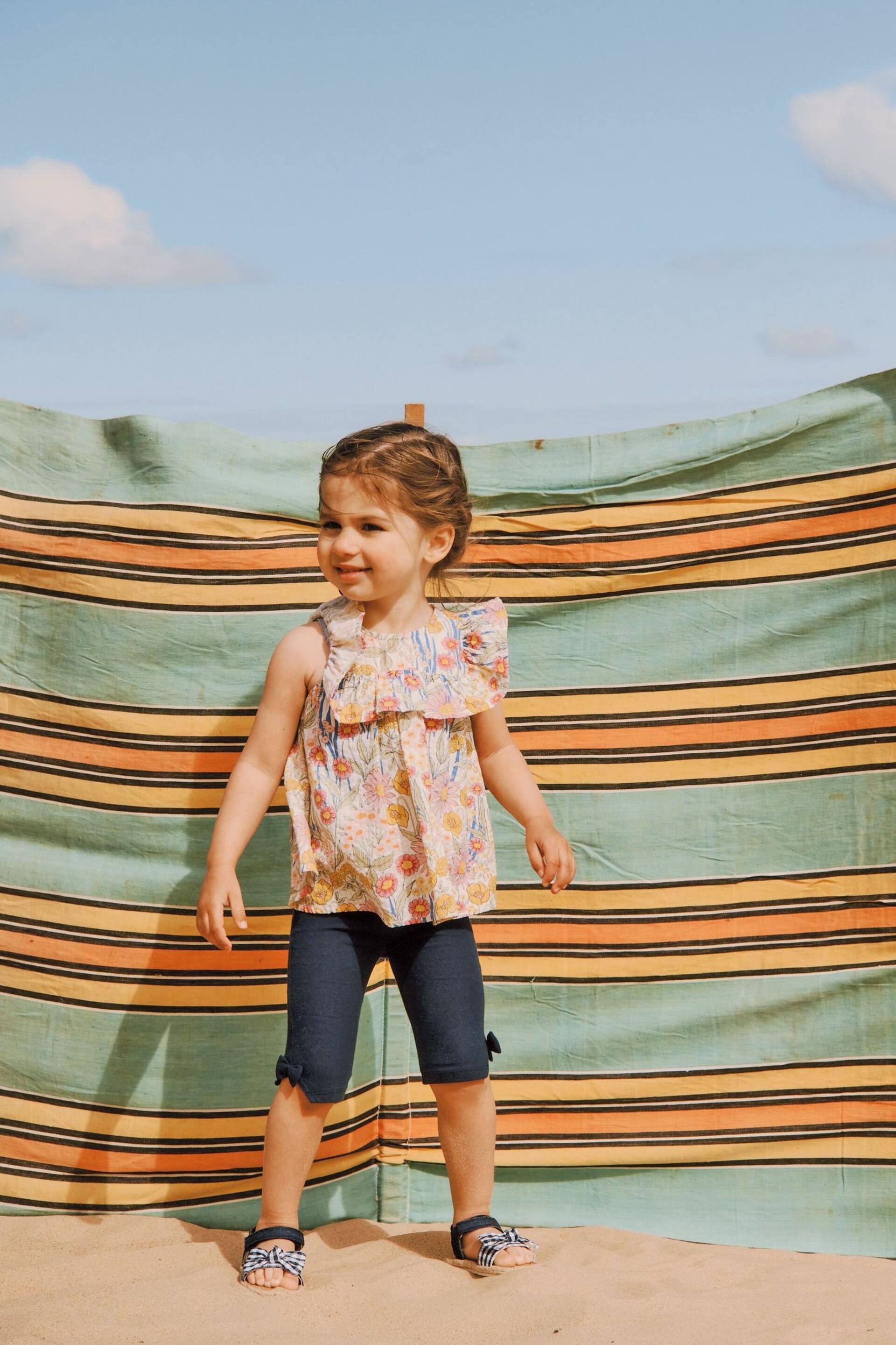 Navy Cropped Leggings (3mths-7yrs) - Image 3 of 3