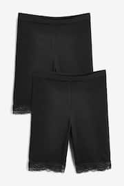 Black Cotton Blend Anti-Chafe Shorts 2 Pack - Image 2 of 6