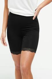 Black Cotton Blend Anti-Chafe Shorts 2 Pack - Image 4 of 6