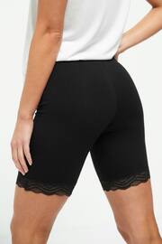 Black Cotton Blend Anti-Chafe Shorts 2 Pack - Image 5 of 6