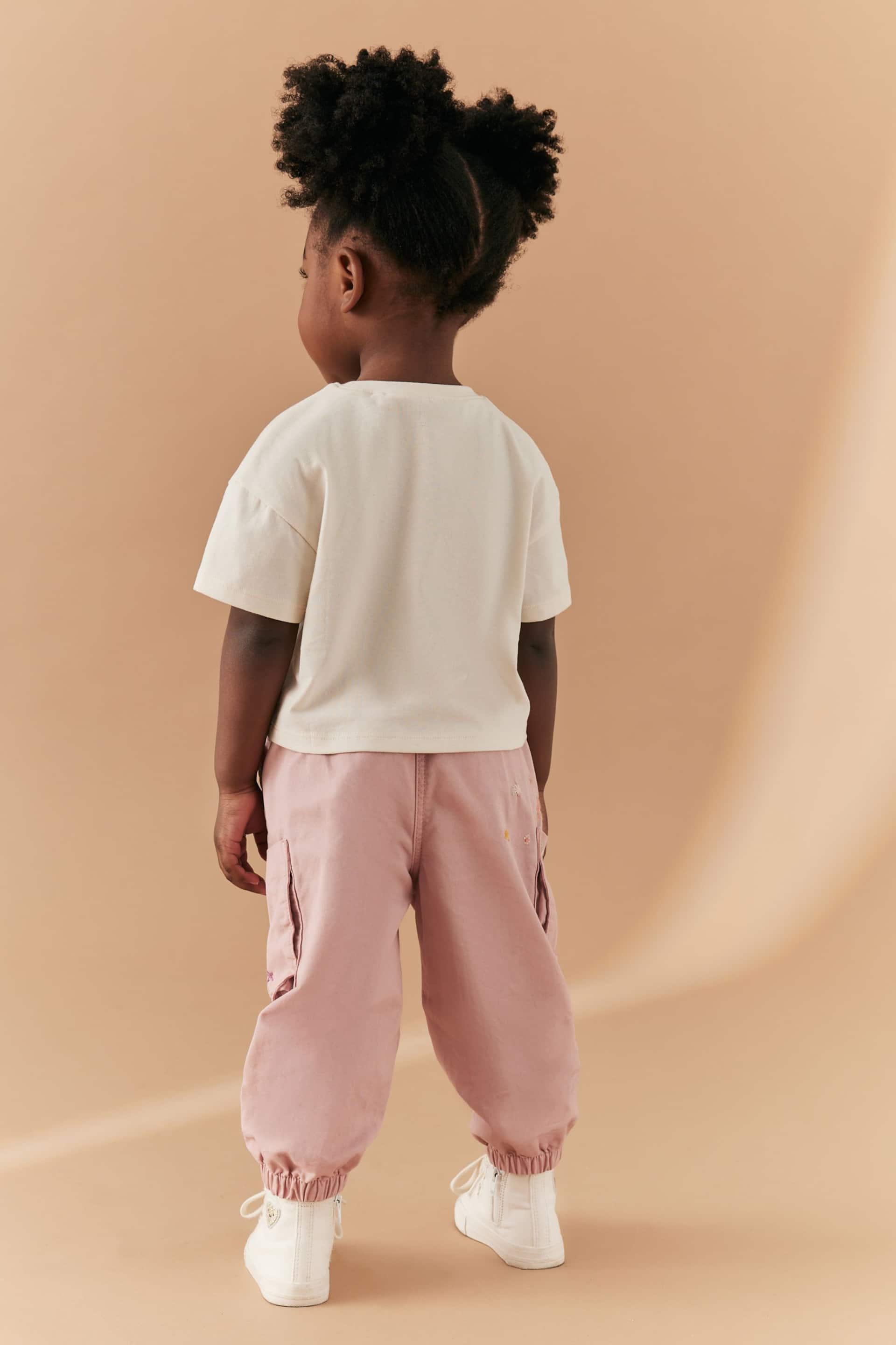 Pink Cargo Trousers and T-Shirt Set (3mths-7yrs) - Image 3 of 9