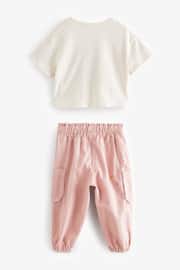 Pink Cargo Trousers and T-Shirt Set (3mths-7yrs) - Image 6 of 9