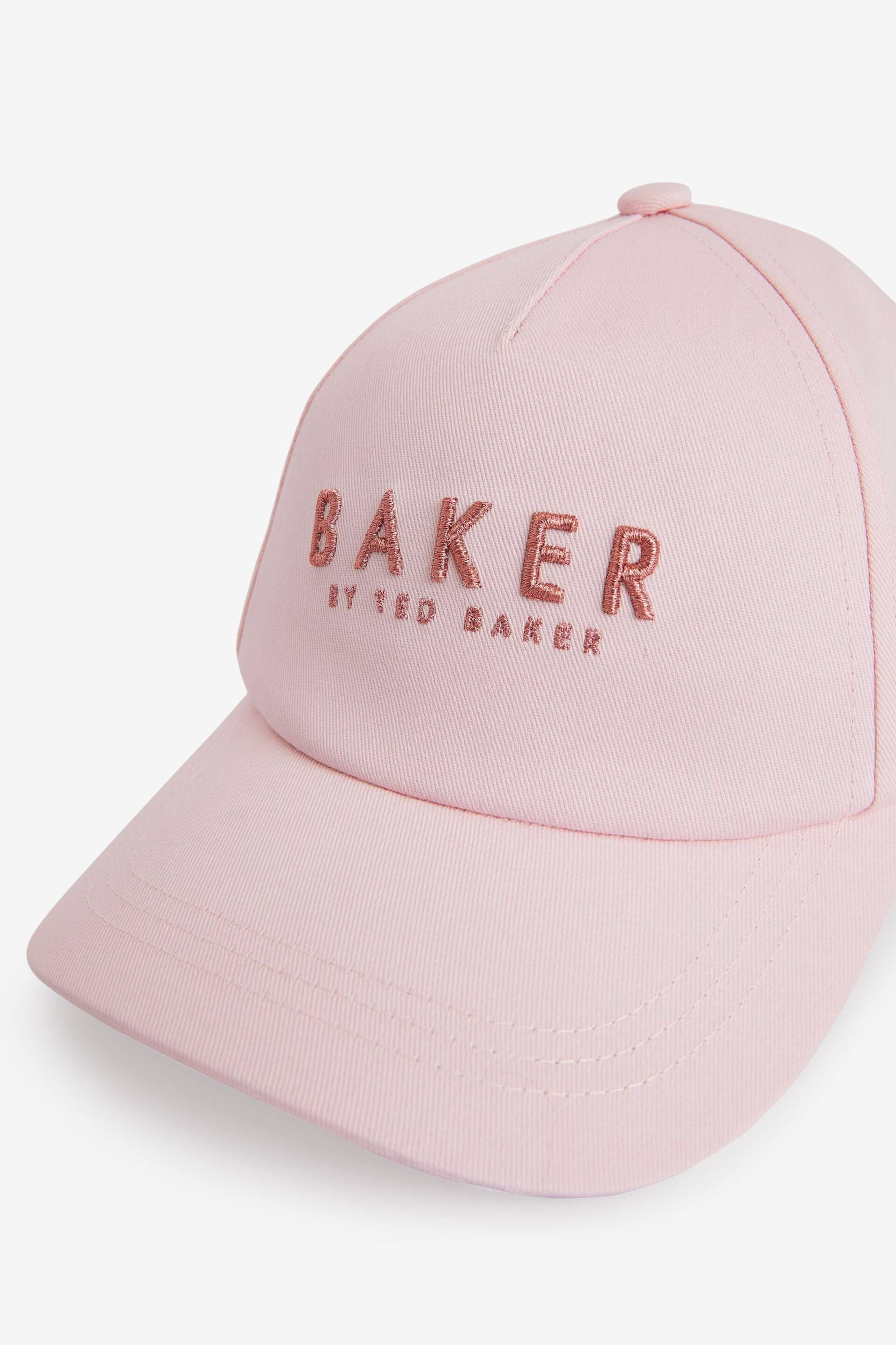Baker by Ted Baker Girls Pink Twill Baseball Cap - Image 2 of 5