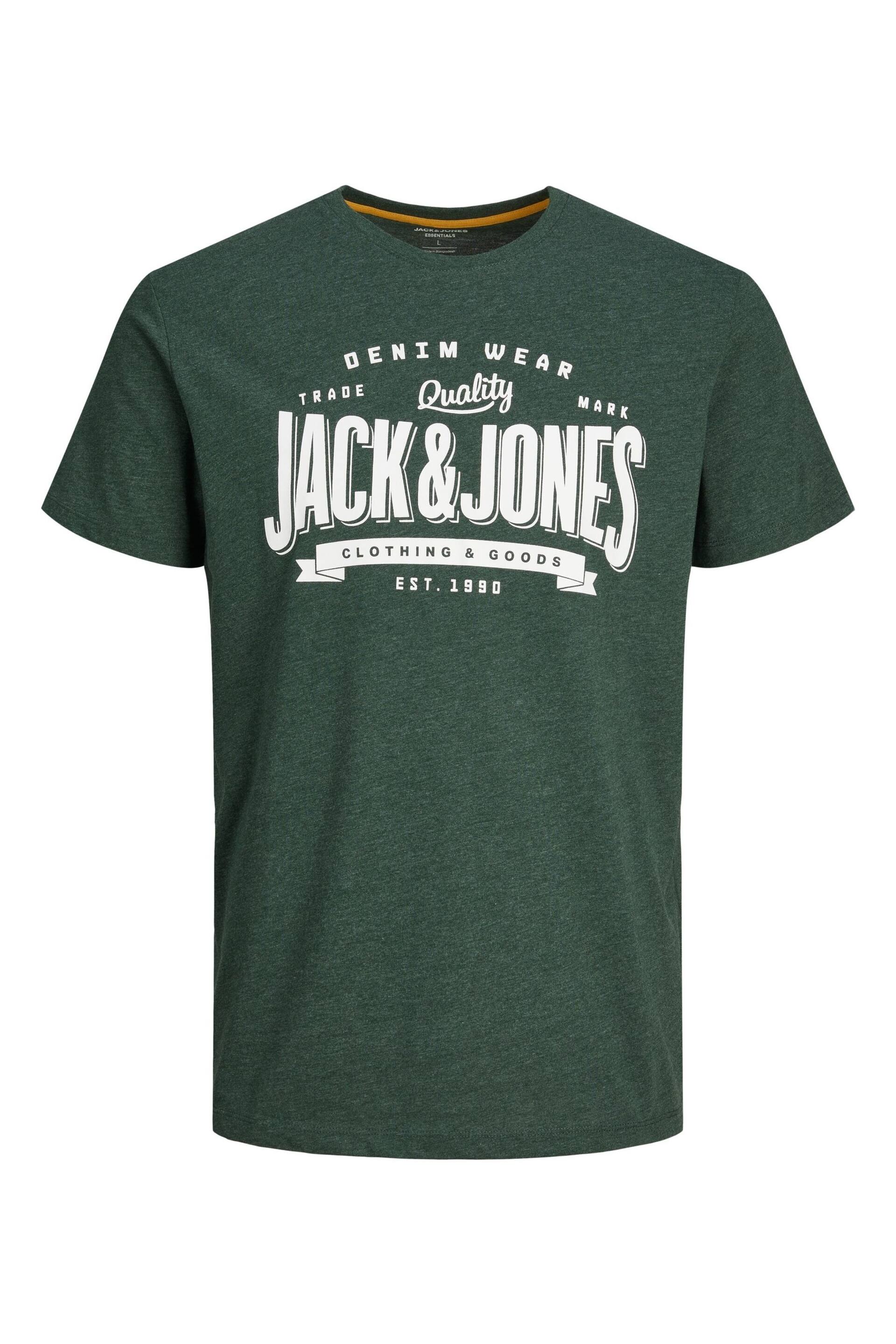 JACK & JONES Green Short Sleeve Logo T-Shirt - Image 5 of 5
