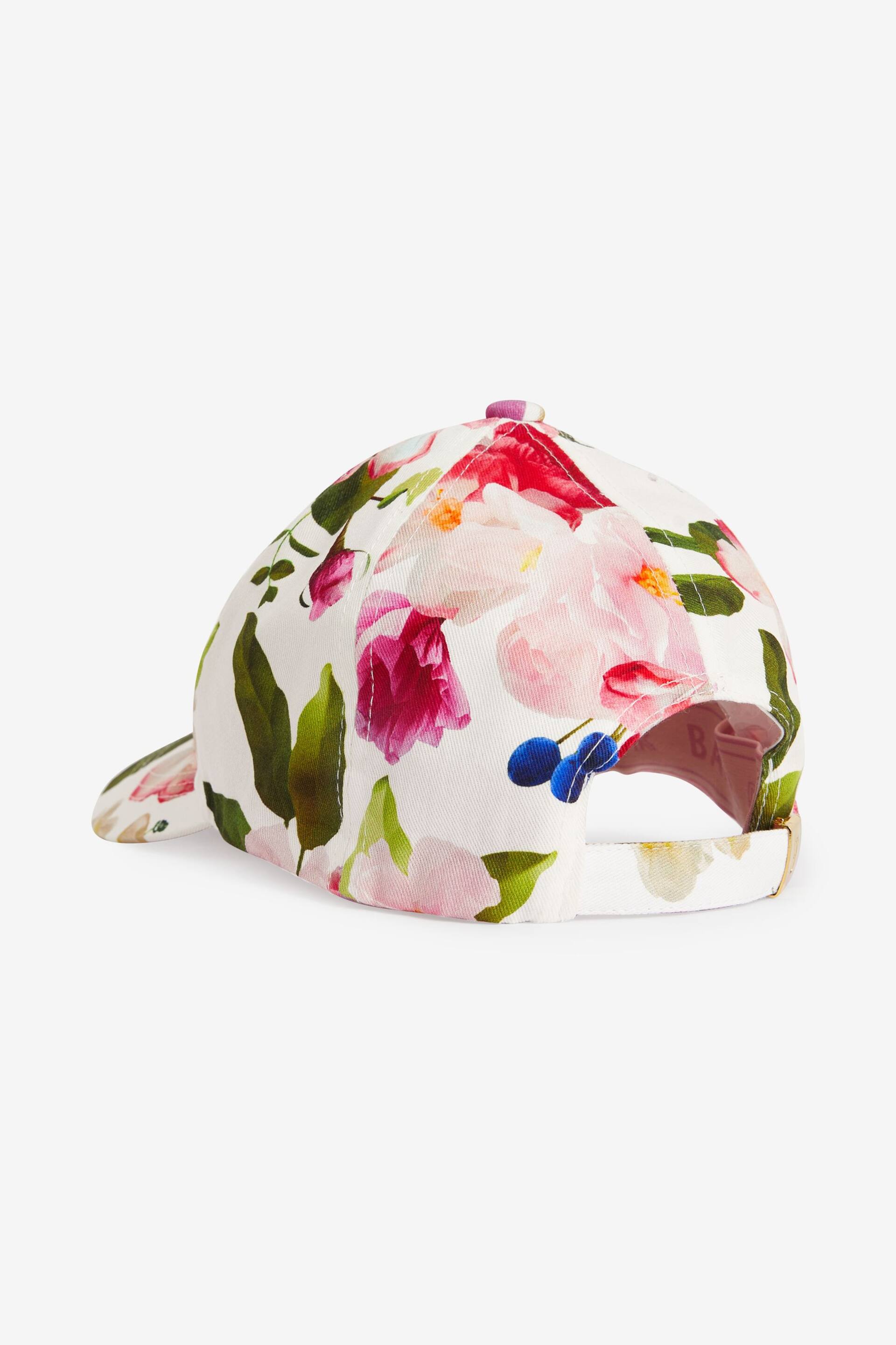 Baker by Ted Baker Girls Floral Twill Embroidered Baseball Cap - Image 3 of 6