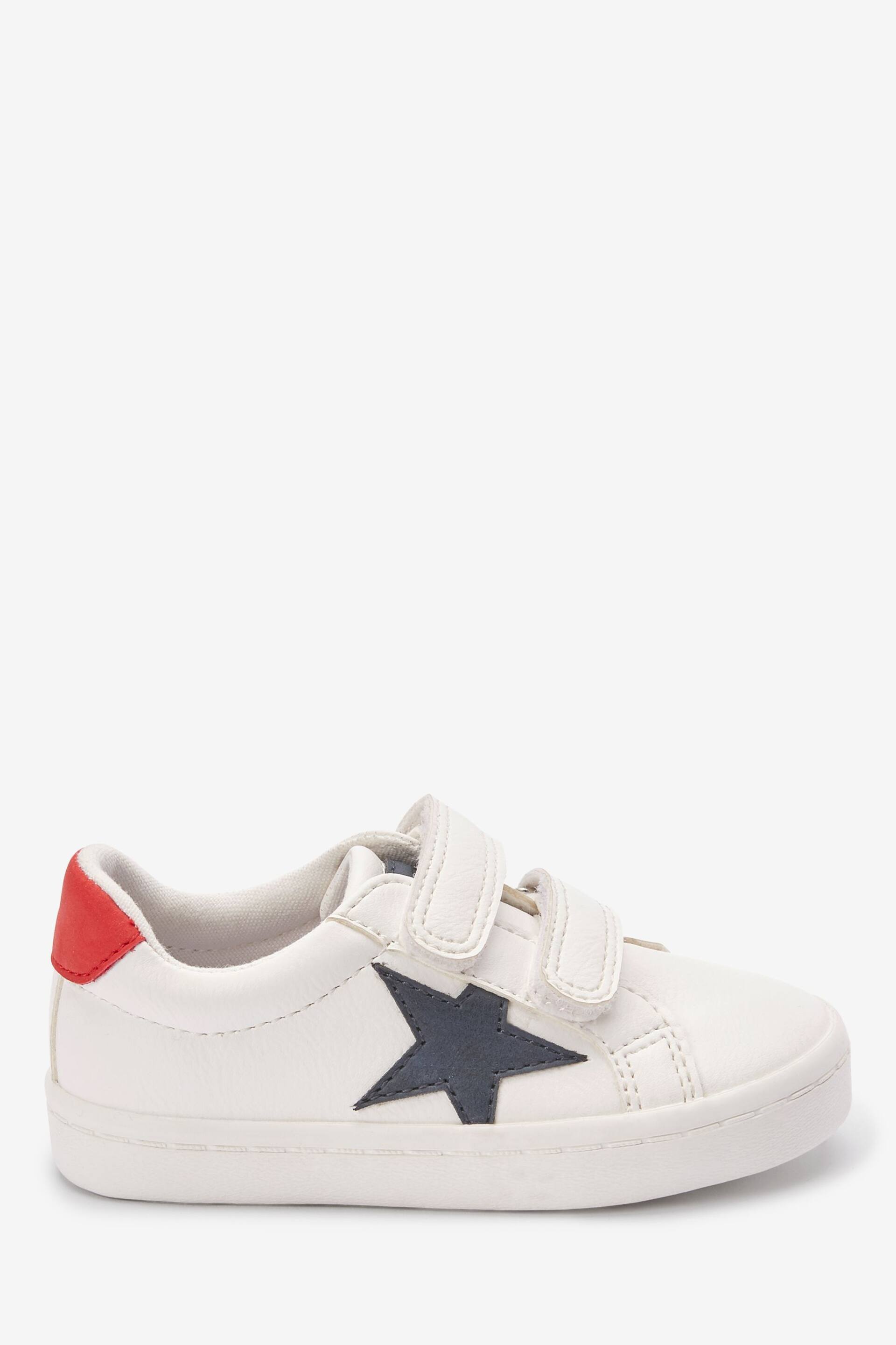 White Standard Fit (F) Star Touch Fastening Trainers - Image 1 of 4