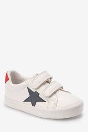 White Standard Fit (F) Star Touch Fastening Trainers - Image 2 of 4