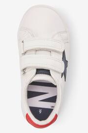 White Standard Fit (F) Star Touch Fastening Trainers - Image 3 of 4