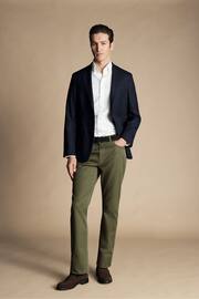 Charles Tyrwhitt Blue Slim Fit Luxury Italian Hopsack Jacket - Image 3 of 5