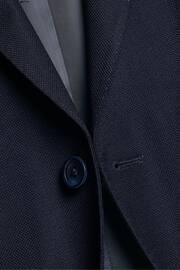 Charles Tyrwhitt Blue Slim Fit Luxury Italian Hopsack Jacket - Image 5 of 5