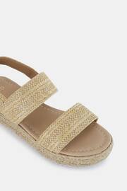 Novo Natural Wide Fit Sadie Espadrille Double Strap Sandals - Image 4 of 6