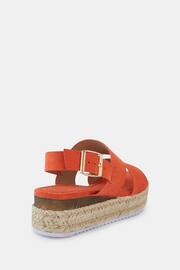 Novo Orange Wide Fit Sadie Espadrille Double Strap Sandals - Image 6 of 6