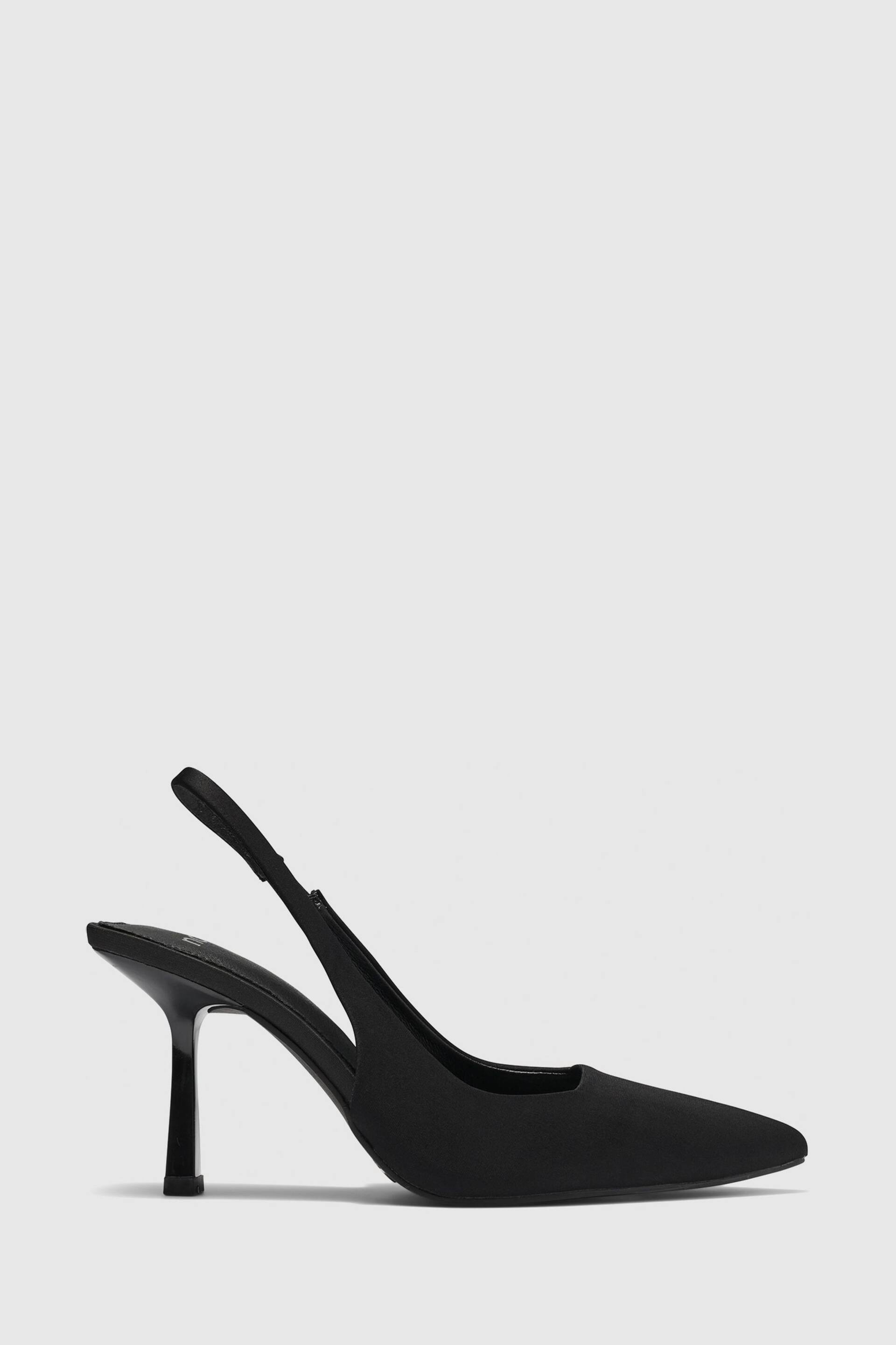 Novo Black Regular Fit Zafu Slingback Court Shoes - Image 2 of 4
