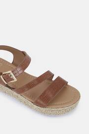 Novo Brown Regular Fit SIMBA Espadrille Strappy Sandals - Image 6 of 6