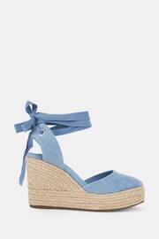 Novo Blue Regular Fit Buenos Aries Closed Toe Espadrille Wedges - Image 2 of 4