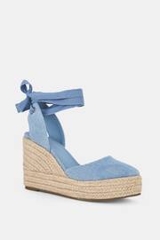 Novo Blue Regular Fit Buenos Aries Closed Toe Espadrille Wedges - Image 3 of 4