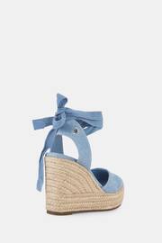 Novo Blue Regular Fit Buenos Aries Closed Toe Espadrille Wedges - Image 4 of 4