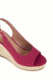 Novo Red Wide Fit Ocean Slingback Espadrille Wedge - Image 3 of 5