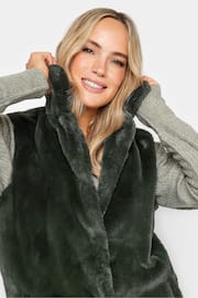 Long Tall Sally Green Faux Fur Gilet - Image 4 of 4