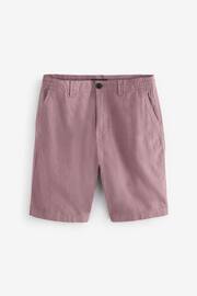 Pink Linen Blend Chino Shorts - Image 5 of 9