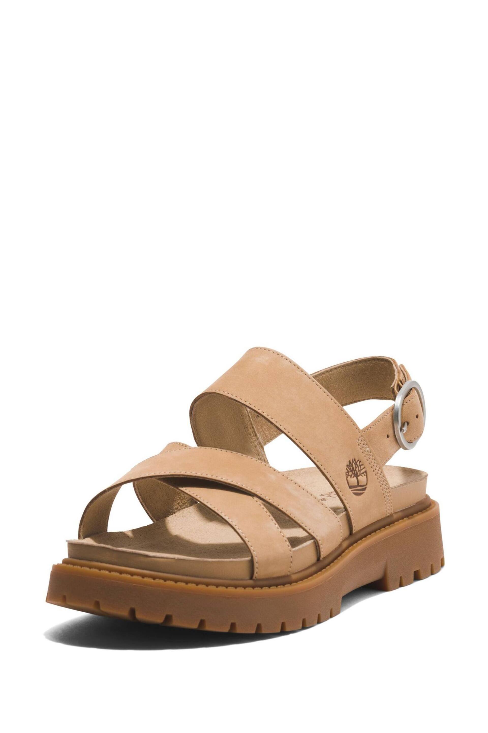 Timberland Cream Clairemont Way Cross Strap Sandals - Image 3 of 7