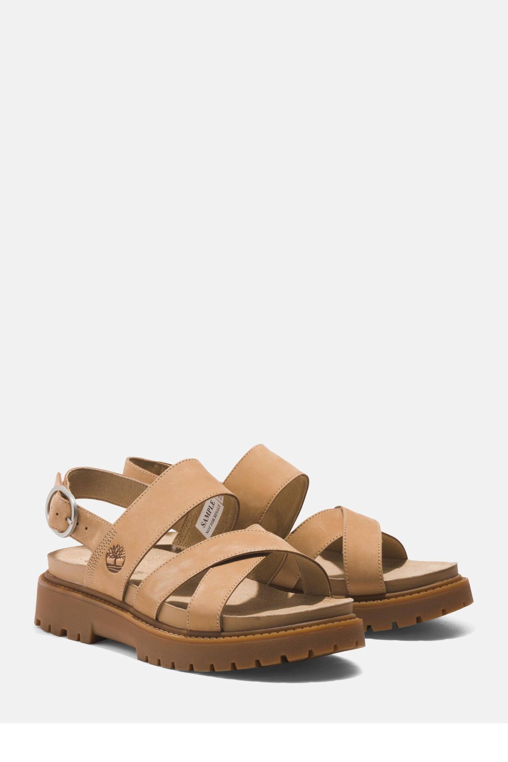 Timberland Cream Clairemont Way Cross Strap Sandals - Image 5 of 7