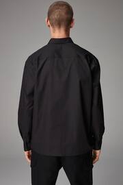Black EDIT Boxy Fit Short Sleeve Cotton Shirt - Image 3 of 6