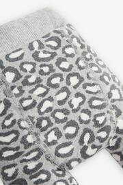 JoJo Maman Bébé Marl Grey Animal Print Extra Thick Baby Leggings - Image 3 of 3