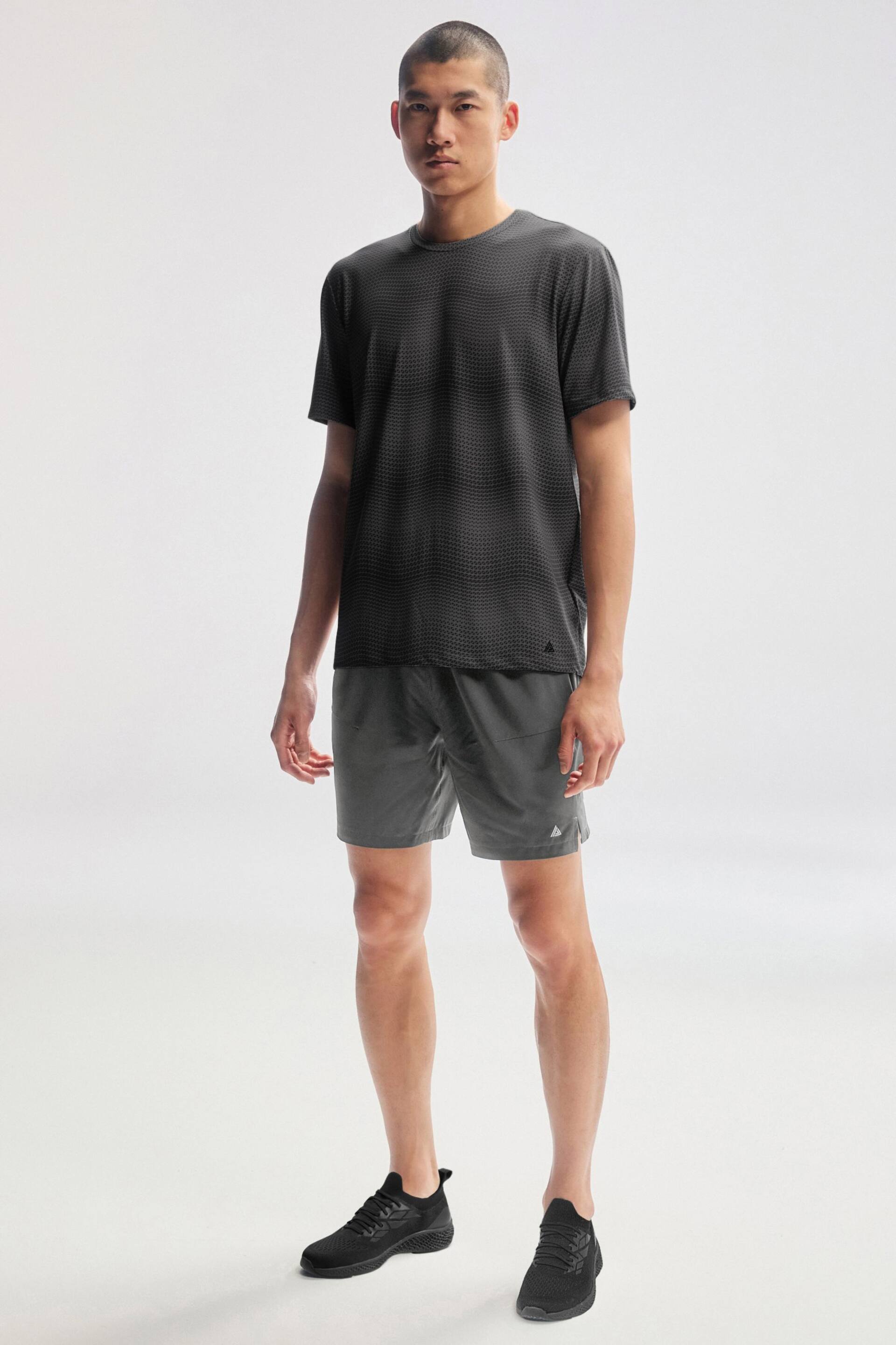 Dark Grey Printed Training T-Shirt - Image 4 of 9