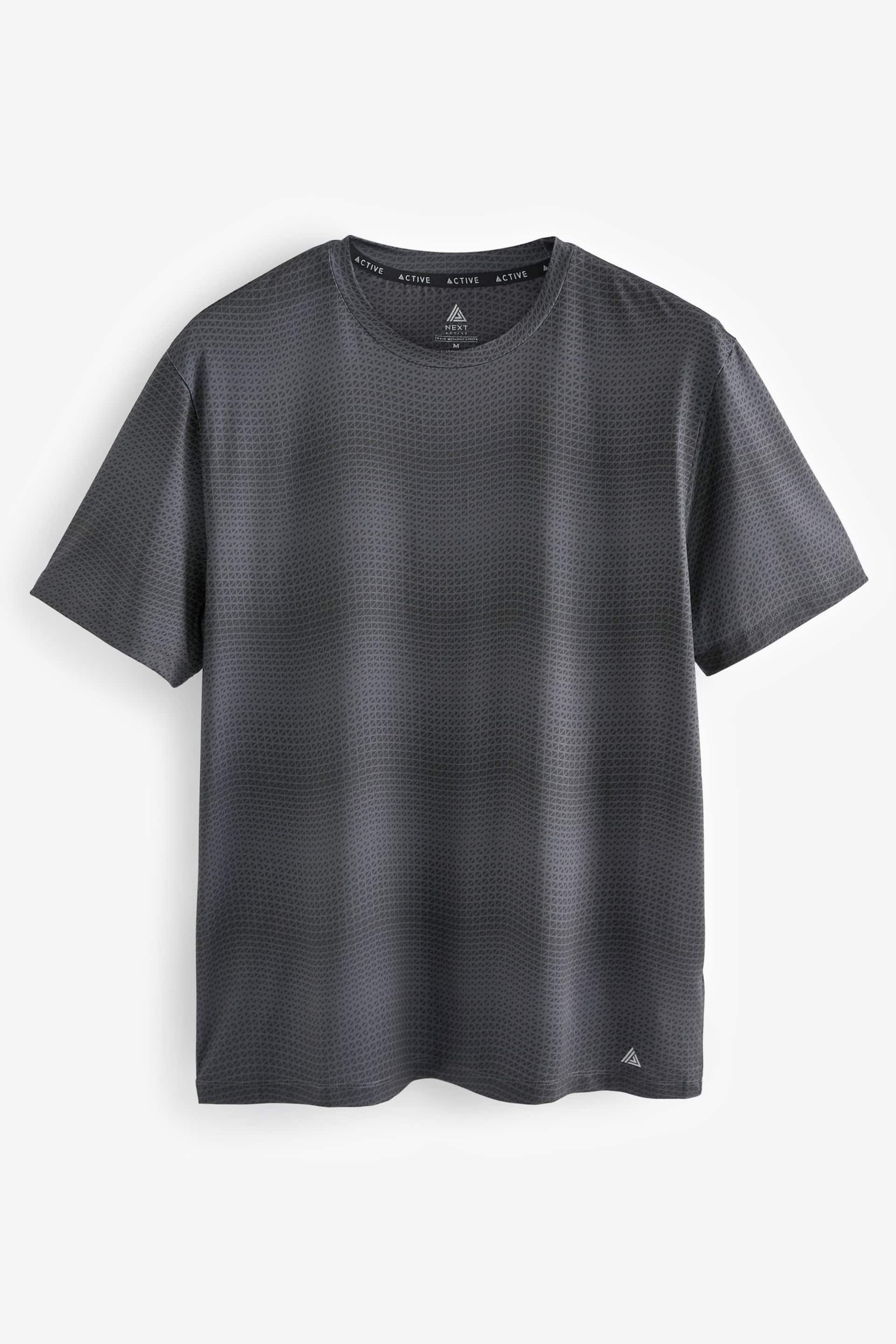 Dark Grey Printed Training T-Shirt - Image 7 of 9