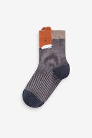 Brown Animal Stripe Cotton Rich Socks 7 Pack - Image 5 of 8