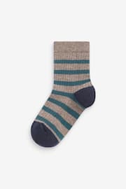 Brown Animal Stripe Cotton Rich Socks 7 Pack - Image 7 of 8