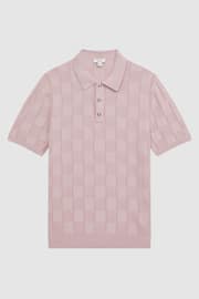 Reiss Soft Pink Blaze Cotton Press-Stud Polo T-Shirt - Image 2 of 5