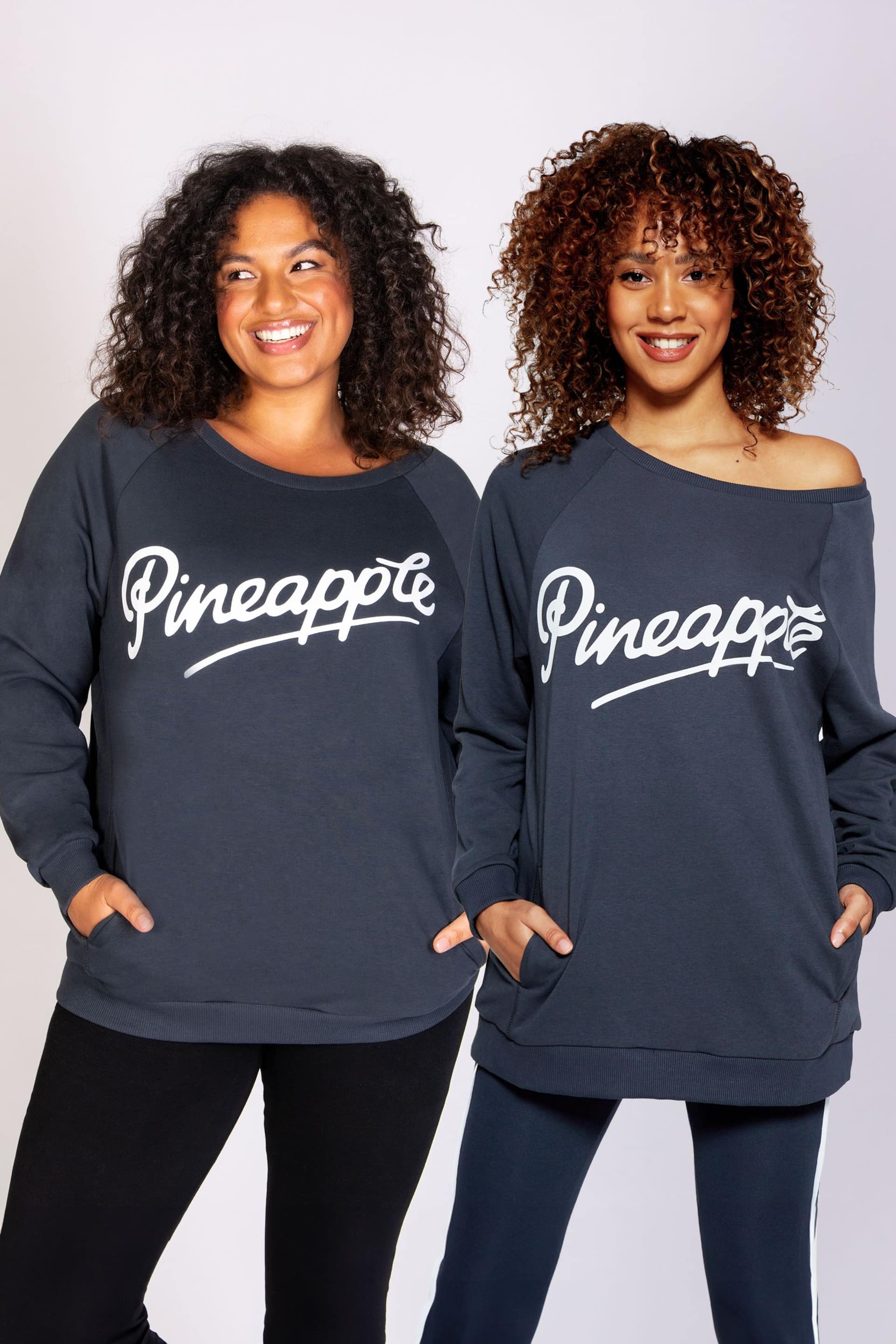 Pineapple Charcoal Grey Oversized Monster Sweatshirt - Image 1 of 2
