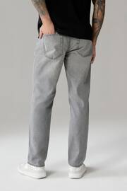 Grey Straight Fit 100% Cotton Authentic Jeans - Image 4 of 10