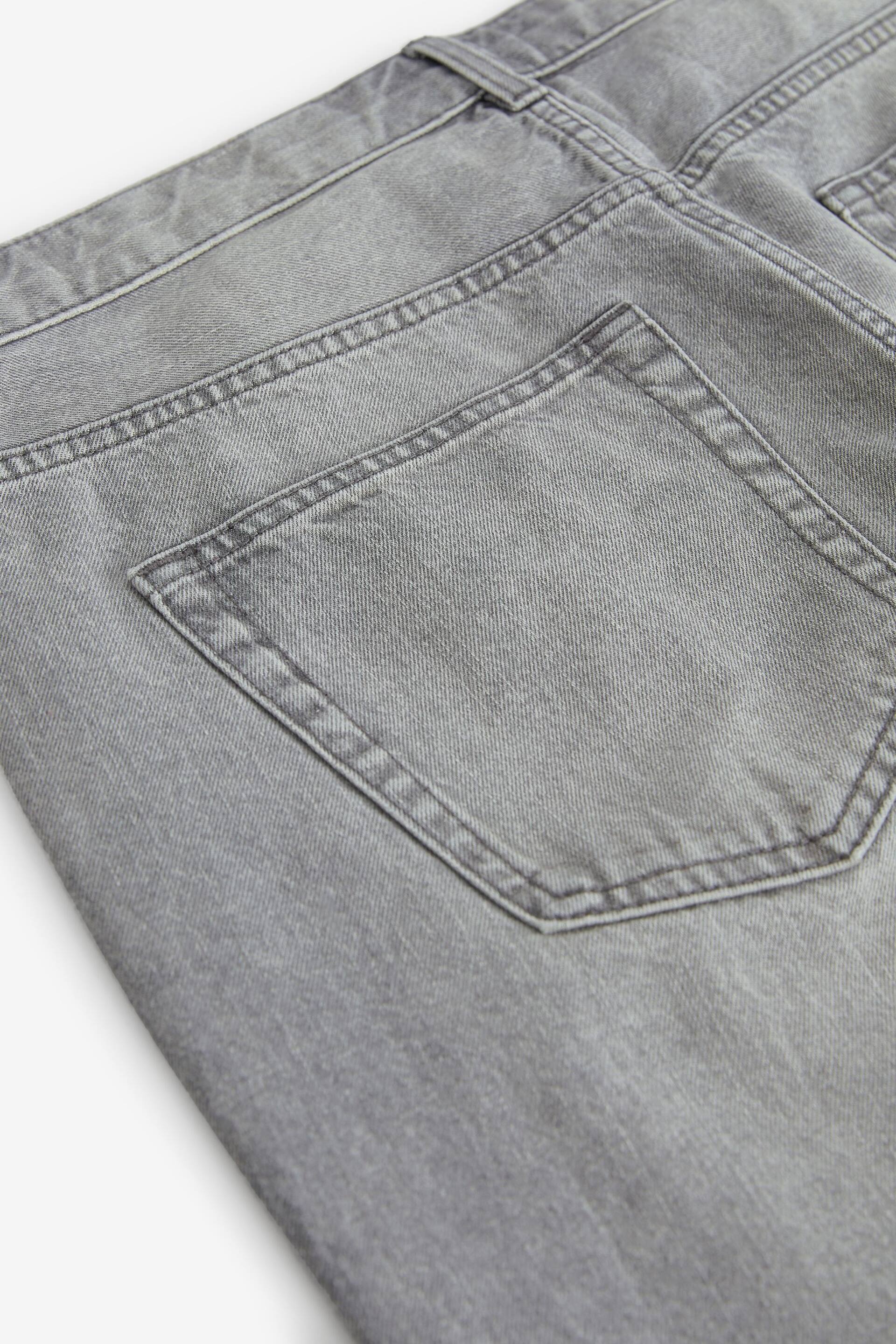 Grey Straight Fit 100% Cotton Authentic Jeans - Image 9 of 10