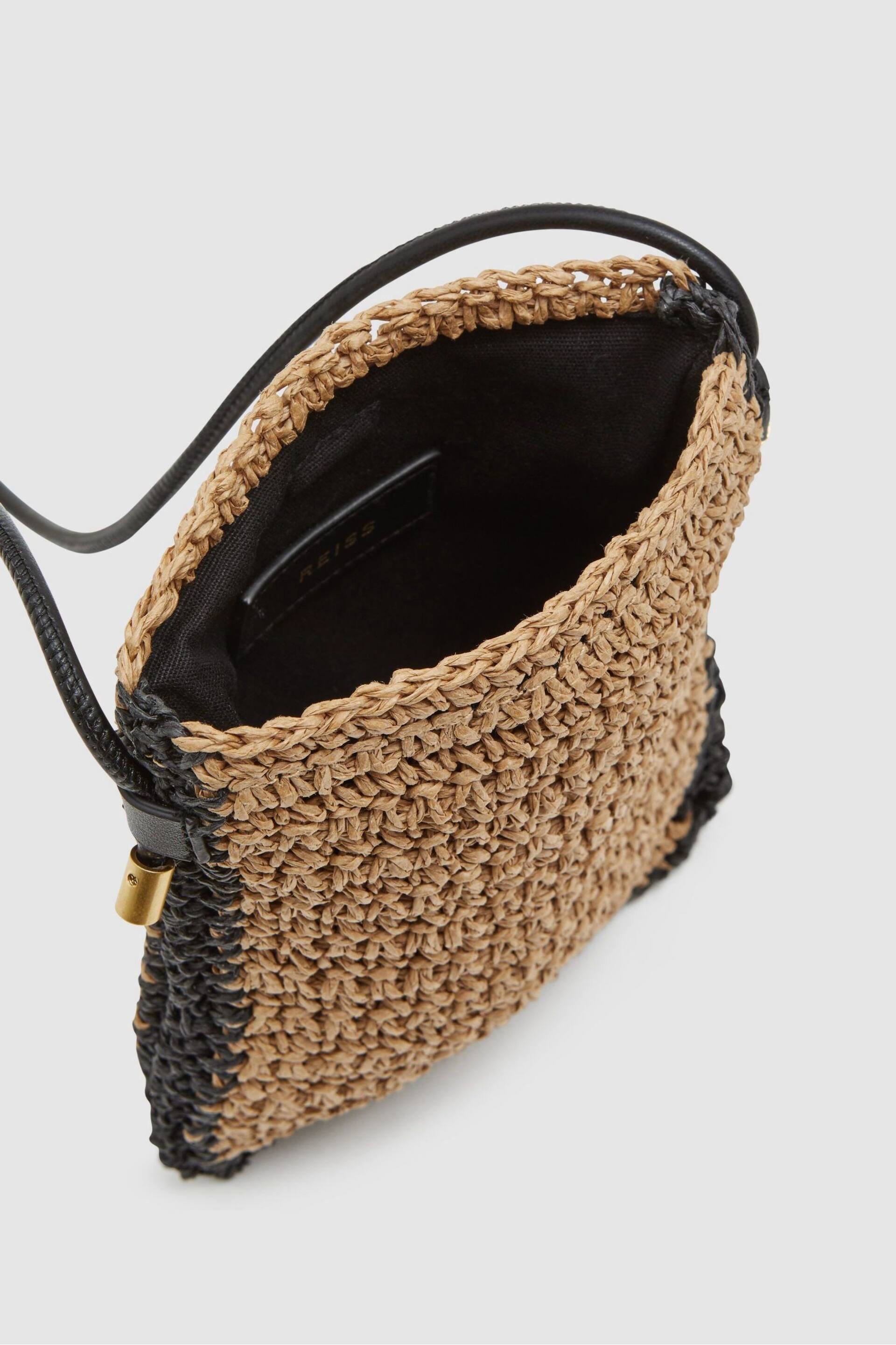 Reiss Natural Taylor Woven Cross-Body Phone Bag - Image 3 of 5