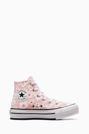 Converse Pink Floral Textured Eva Lift Youth Trainers - Image 1 of 13
