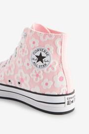 Converse Pink Floral Textured Eva Lift Youth Trainers - Image 13 of 13