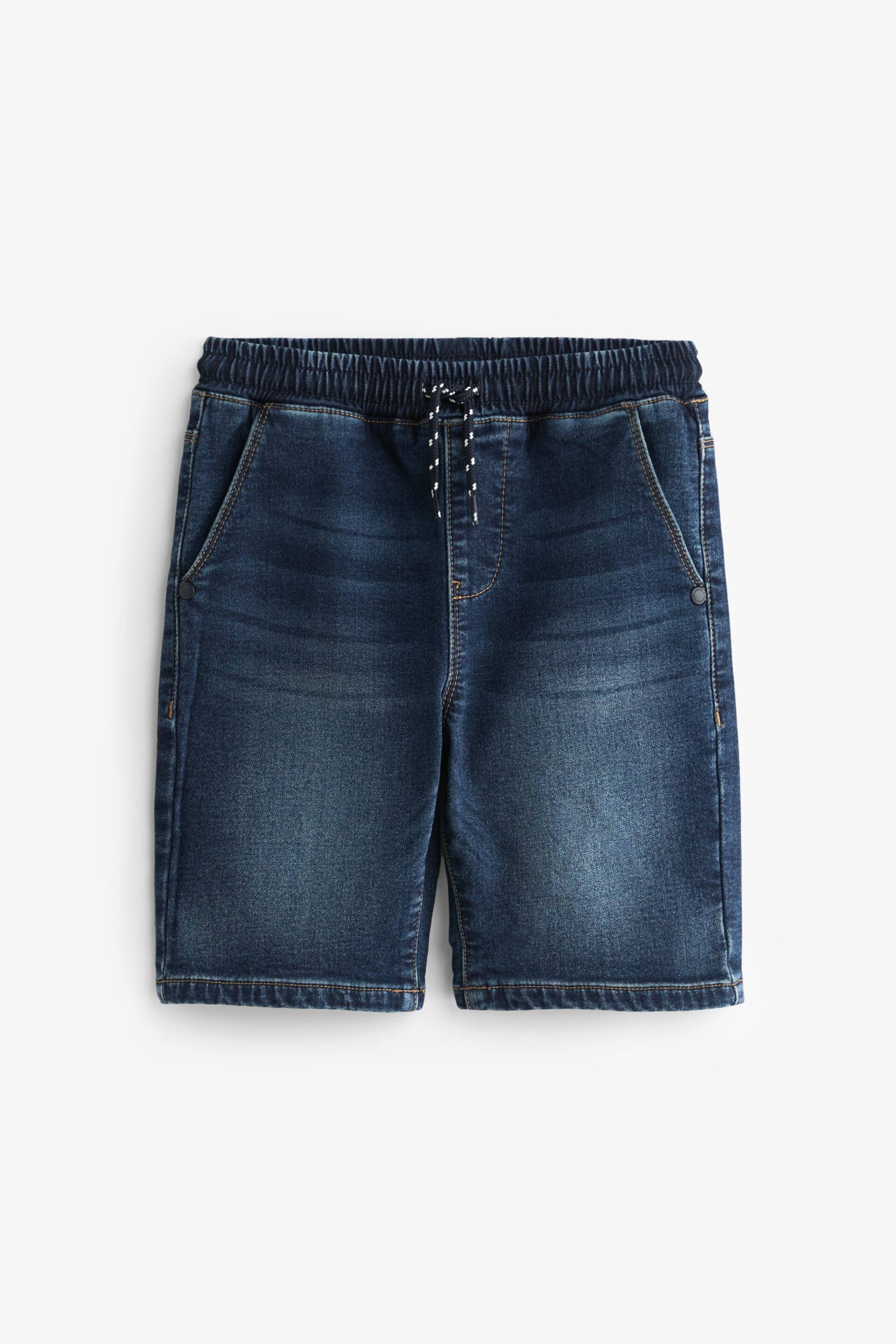 Dark Blue Jersey Denim Shorts (3-16yrs) - Image 1 of 3