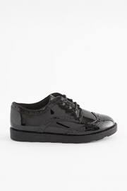Black Patent Standard Fit (F) School Lace Brogues - Image 2 of 5