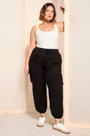 Curves Like These Black Cargo Pocket Jogger - Image 2 of 4