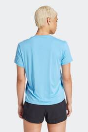 adidas Blue Aeroready Train Essentials 3-Stripes T-Shirt - Image 2 of 7