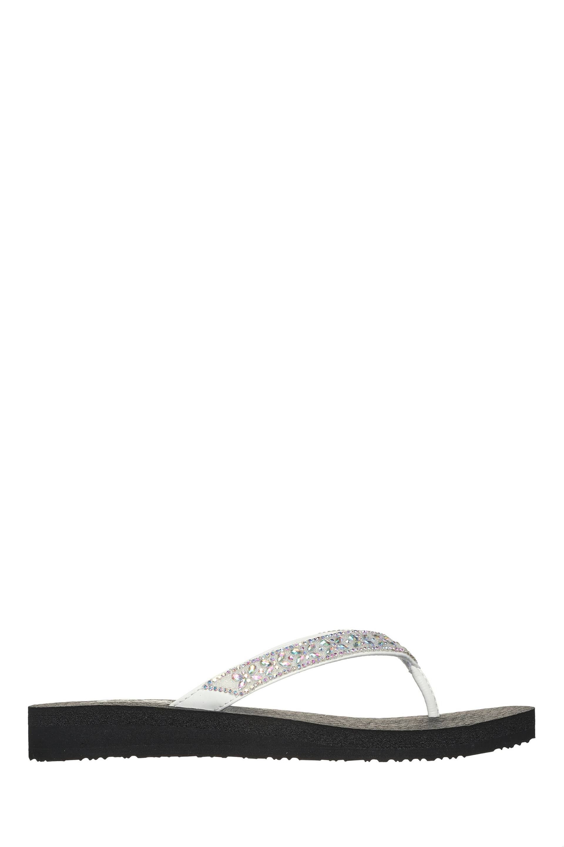 Skechers White Meditation Dancing Daisy Womens Sandals - Image 1 of 5