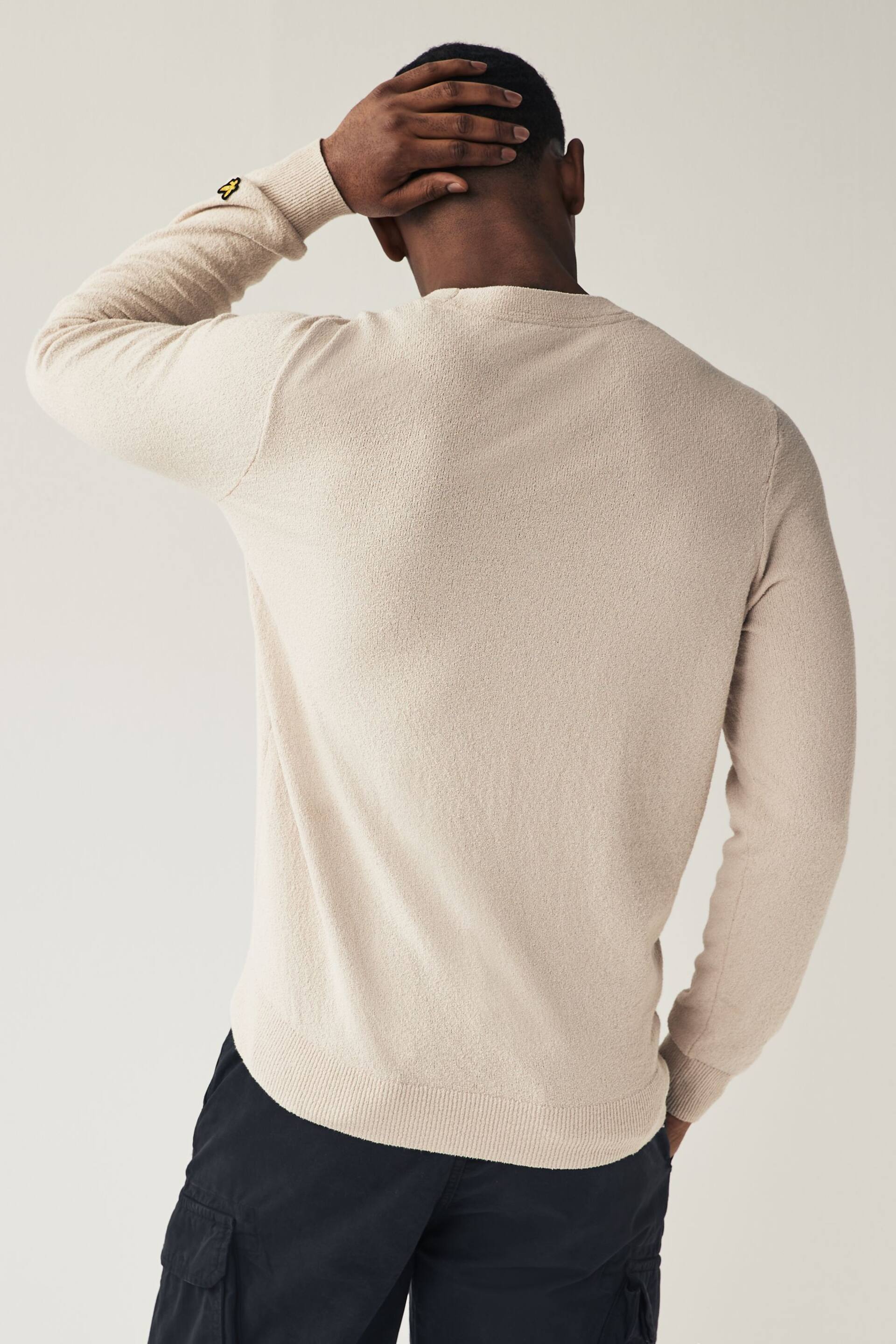Lyle & Scott Natural Boucle Knitted Jumper - Image 2 of 5