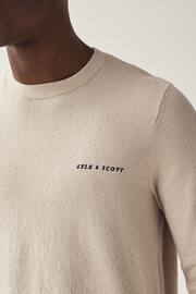 Lyle & Scott Natural Boucle Knitted Jumper - Image 4 of 5